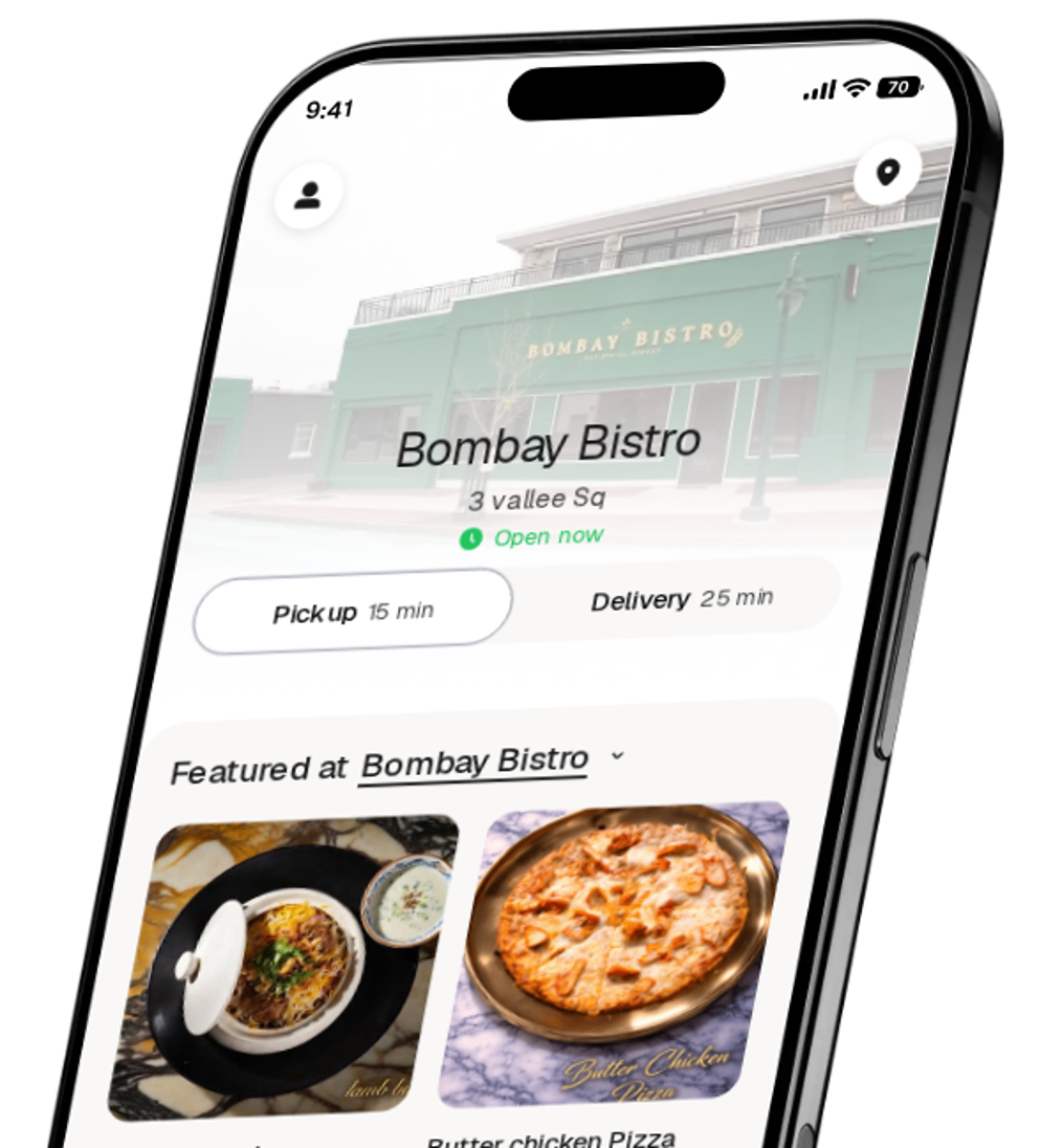 Bombay Bistro app preview